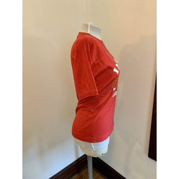 VTG 70s 80s Raglan Cotton Short Sleeve Tee Indian Fever Catch It Basketball Indy - Picture 10 of 11